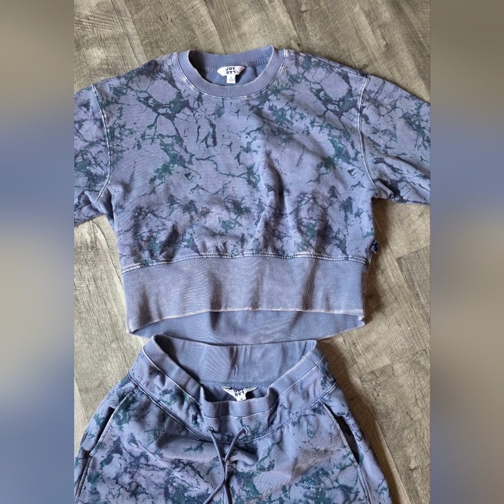 JoyLab Blue Tie-Dye Jogger Set - Picture 2 of 7